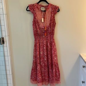 Alicia Bell dress in pink & cream size medium